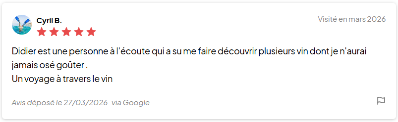 Avis client Les Délices de Rocheclaire